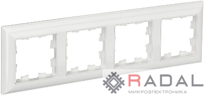 Рамка 4-м BRITE РУ-4-Бр бел./бел. IEK BR-M42-12-K01