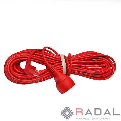 Удлинитель-шнур 1х20м с заземл. 10А IP20 2.2кВт ПВС 3х1 DOMTOK 2493