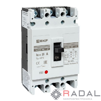 Выключатель автоматический 3п 100/25А 35кА ВА-99М PROxima EKF mccb99-100-25m