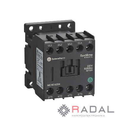 Контактор MC1K 4P(2НО+2НЗ) 16А AC 220В 50/60Гц SE MC1K16008M7