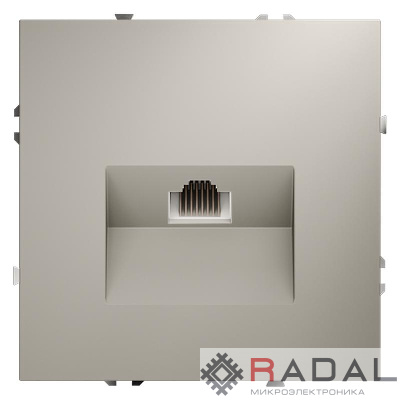 Розетка компьютерная 1-м СП S70 RJ45 кат.6 механизм кашемир Voltum VLS060103