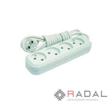 Удлинитель 4х3м без заземл. 10А IP20 Makel MGP143
