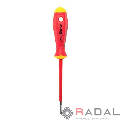 Отвертка Professional SL2.5х0.4мм VDE 1000В EKF sl-2.5-0.4-pro-in