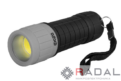 Фонарь ручной P4-L2W-gy 2Вт COB 120лм 7000К IP44 3хAAA (не в компл.) сер. ФАZА 5027213