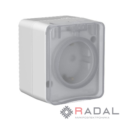 Розетка ОП AtlasDesign PROFI IP54 заземл. защ. шторки 16А 250В сер. SE ATN543045
