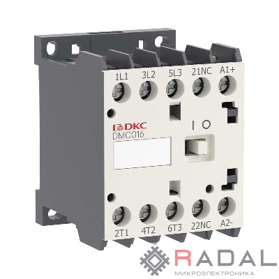 Миниконтактор YON DMC016 16A 7.5кВт AC3 3P кат. 380В AC 1НО YON DMC016-3C10A380
