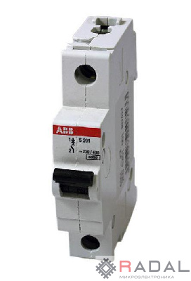 Выключатель автоматический модульный 1п C 40А 6кА S201 C40 ABB 2CDS251001R0404