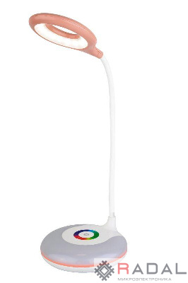 Светильник светодиодный UF-752 C14 6Вт RGB настольный 3 уровня яркости розов. Ultraflash 14491