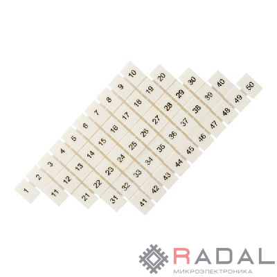 Маркеры для JXB-ST 2.5 с нумерацией 1-50 (уп.100шт) PROxima EKF zb-st-2.5-1-50