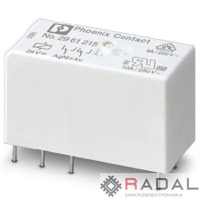 Реле одиночное REL-MR- 24DC/21-21AU Phoenix Contact 2961215