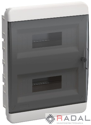 Корпус пластиковый ЩРВ-П-24 IP41 черн. прозр. дверь TEKFOR IEK TF5-KP12-V-24-41-K01-K03