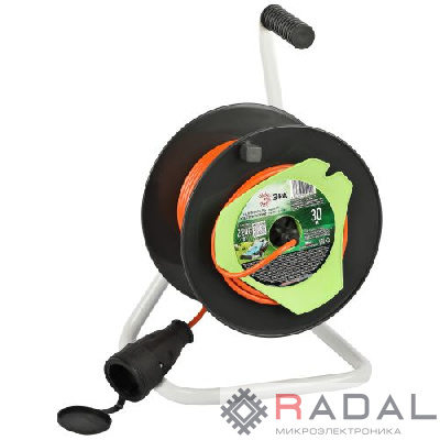 Удлинитель на катушке 1х30м без заземл. RP-1-2x1-30m ПВС 2x1 Эра Б0059770
