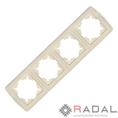 Рамка 4-м Маргарита горизонт. сл.кость (ivory) UNIversal МР004Г-I