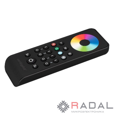 Пульт SMART-R43-RGBW Black (4 зоны 2.4G) (IP20 пластик) Arlight 031939