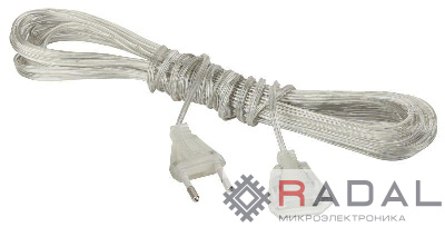 Удлинитель для гирлянд 220В IP20 3м ЭРА Б0041903