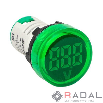 Индикатор значения напряжения ED16-22VD зел. PROxima EKF ed16-22vd-g