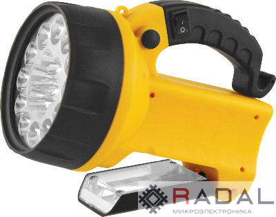 Фонарь UF3712LED (аккум 220В/12В жел. 19 LED; 4В 2Ач пласт. короб) Ultraflash 8310