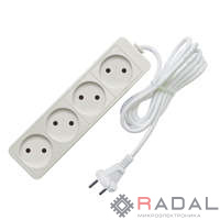 Удлинитель 4х10м без заземл. 10А IP20 2.2кВт Союз 481S-1410