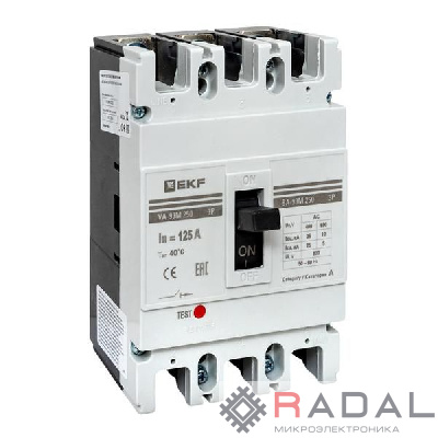 Выключатель авт. 3п ВА-99М 250/125А 25кА PROxima EKF mccb99-250-125m
