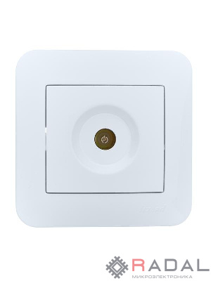Розетка телевизионная проходная TV СП ASTI IP20 в сборе бел. LEZARD 7081-0202-129