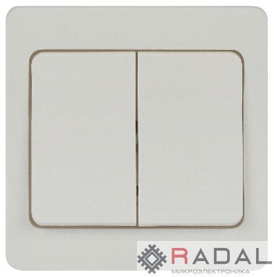 Выключатель 2-кл. СП Style 7-104-01 10А 250В IP20 бел. Intro Б0060617