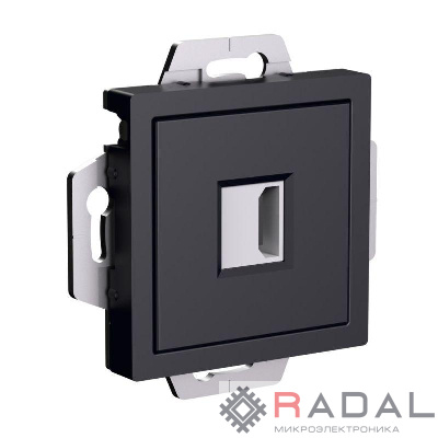 Розетка HDMI AtlasDesign механизм карбон SE ATN001080