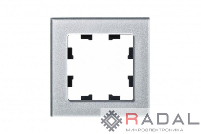 Рамка 1-м AtlasDesign Nature стекло алюм. SchE ATN320301
