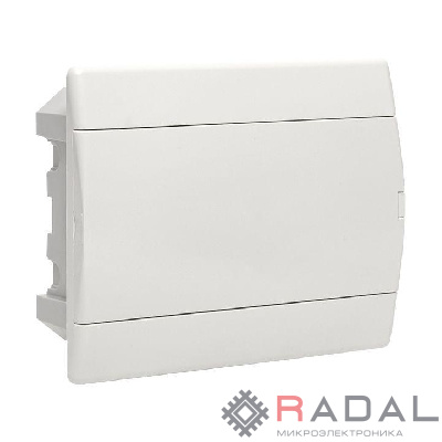 Щит ЩРВ-П-12 IP41 бел. дверца (пром. упак.) Basic EKF pb-v-12w-bas
