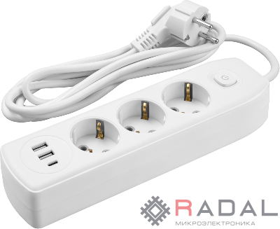 Удлинитель 90 839 OPE-USB-03-300-ESC-3x1 ОНЛАЙТ 90839