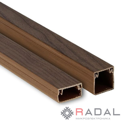 Кабель-канал 25х16 L2000 пластик Plast PROxima темн. дерево EKF kk-25-16d