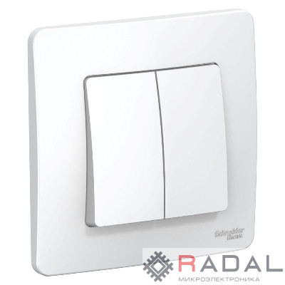 Выключатель 2-кл. СП Blanca 10А IP20 (сх. 5) 250В бел. SchE BLNVS010501