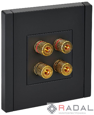 Аудиорозетка 4-м FORTE&PIANO FP139 черн. IEK FP-S40-K02