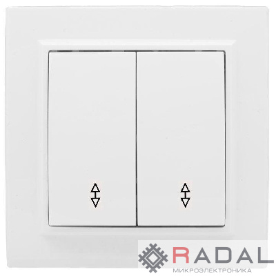 Переключатель проходной 2-кл. СП Минск 10А IP20 бел. Basic EKF ERV10-027-10