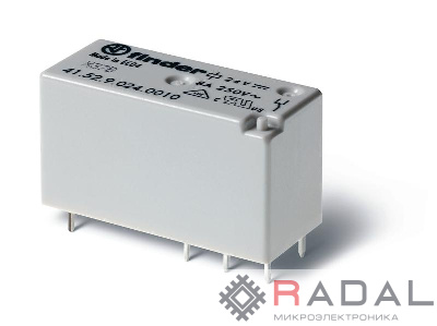 Реле миниатюрное 2CO 8А 24В DC FINDER 415290240010