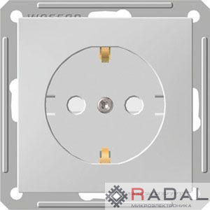 Механизм розетки 1-м СП W59 16А IP20 с заземл. защ. шторки бел. SchE RS16-152-1-86