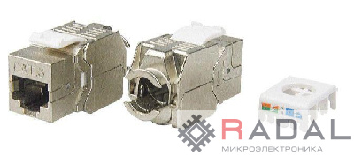 Вставка Keystone Jack RJ-45(8P8C) кат. 6 экранир. 180град. Toolless KJ8-8P8C-C6-180-TLS-SH-F-WH бел. Hyperline 426188