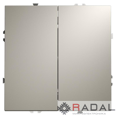 Переключатель проходной 2-кл. СП S70 10А механизм кашемир Voltum VLS020303