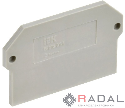 Заглушка для CTS-DT 4кв.мм сер. IEK YCT15-04-K03-004-ZGL