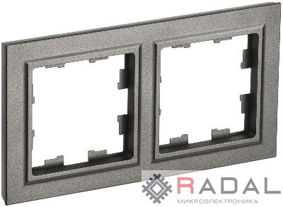 Рамка 2-м BRITE РУ-2-БрШ шампань IEK BR-M22-K37