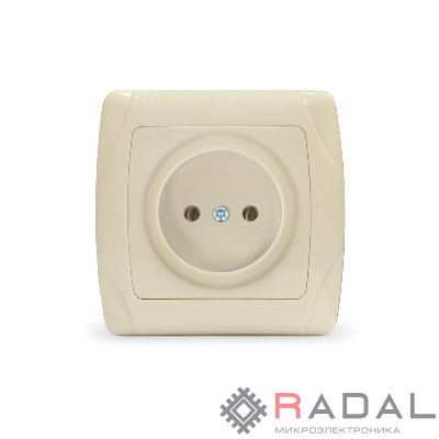 Розетка 1-м СП Маргарита 16А IP20 без заземл. сл.кость (ivory) UNIVersal М0022-I