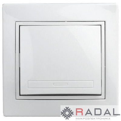 Выключатель 1-кл. СП Plano 1Э-101-01 10А IP20 250В без лапок бел. Intro Б0053950