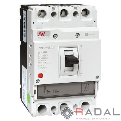 Выключатель автоматический 3п 160А 35кА AV POWER-2/3 TR AVERES EKF mccb-23-160-TR-av