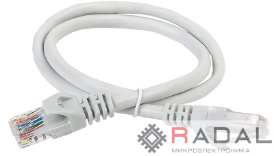 Патч-корд кат.5E UTP LSZH 3м сер. ITK PC01-C5EUL-3M