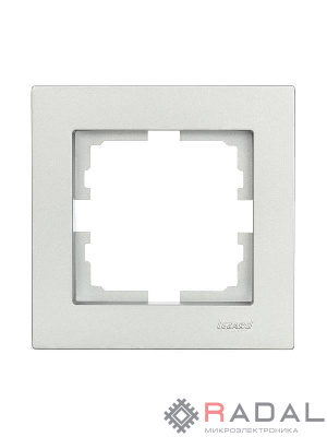 Рамка 1-местн. горизонт. VESNA платина LEZARD 742-3500-146