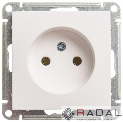 Механизм розетки 1-м СП W59 16А IP20 без заземл. без защ. шторок бел. SchE RS16-153-1-86