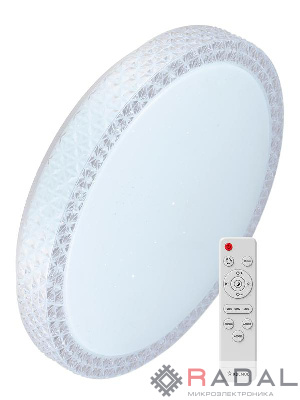Светильник светодиодный PREMIUM SAPHIR 120Вт 230В 3000-6500К 9600лм IP40 495х115мм настенно-потолочный управляемый с пультом ДУ КОСМОС KSSaph120W