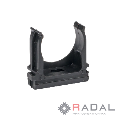 Держатель для труб (клипса) d32мм черн. (уп.50шт) Plast EKF derj-z-32-black