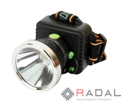 Фонарь налобный LED5340 3Вт LED 3 реж. 3XR6 пласт. бокс Ultraflash 14251