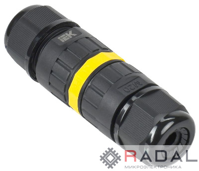 Коннектор кабельный герметичный WTP-102 3 PIN IP68 IEK UWC10-I-024-3-68