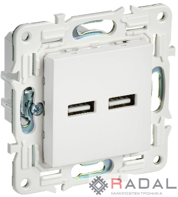 Розетка USB A+A 3.1А SKANDY SK-R15W арктич. бел. IEK SK-U21-D31-K01